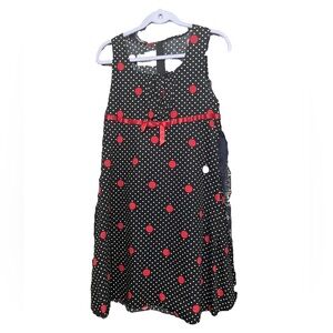Bonnie Jean Polka Dot Children’s Dress - Red, Black, White